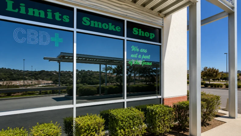 Commercial retail windows facing a busy outdoor walkway