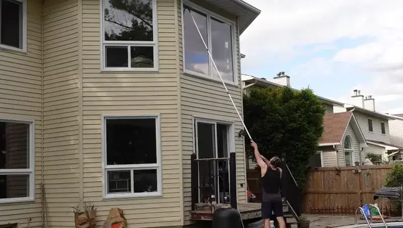 Second story and hard to reach window cleaning