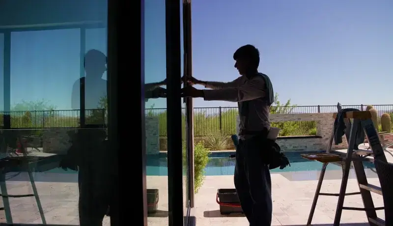 Removing stickers adhesive and protective film from new windows