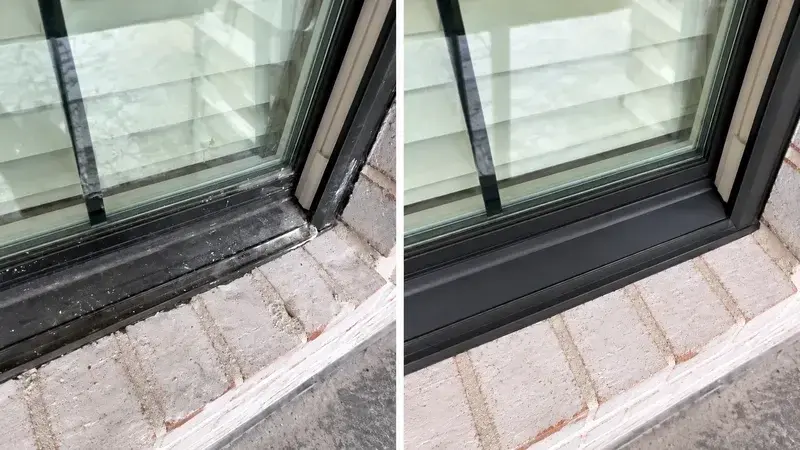 Post construction window cleanup project