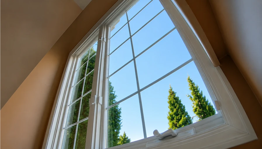 Clean residential windows bringing a clear view and natural light into a home
